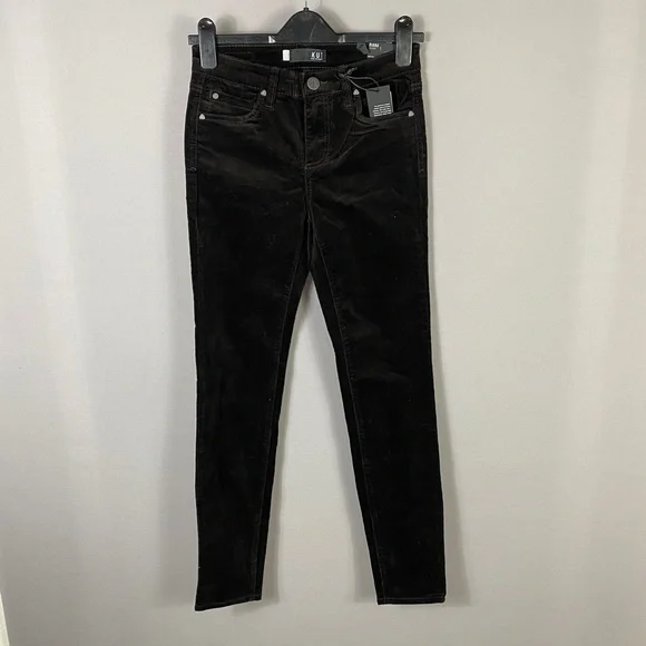 Kut from the Kloth Womens Diana Skinny Corduroy Pant In Bean Brown Size 2 - Picture 4 of 12